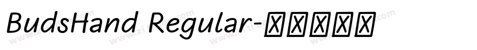 BudsHand Regular字体转换